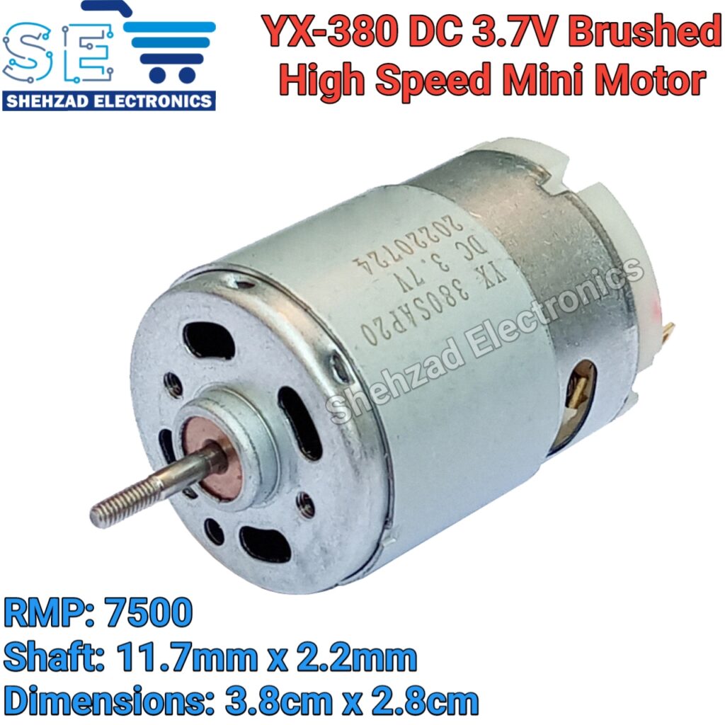 3.7V DC Motor YX-380 High Torque Mini Motor 7500 Rpm Dual Brush Motor ...